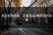 西瓜影院科普：花絮背后3种类型的隐情
