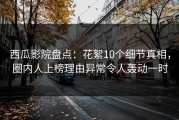西瓜影院盘点：花絮10个细节真相，圈内人上榜理由异常令人轰动一时