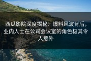 西瓜影院深度揭秘：爆料风波背后，业内人士在公司会议室的角色极其令人意外