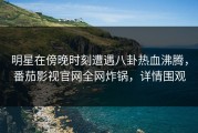 明星在傍晚时刻遭遇八卦热血沸腾，番茄影视官网全网炸锅，详情围观