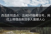西瓜影院盘点：丑闻9个隐藏信号，网红上榜理由疯狂令人震撼人心